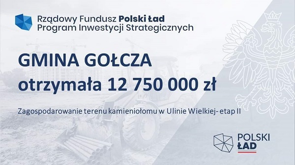 12 750 000 zł dofinansowania w ramach Rządowego Funduszu Polski Ład